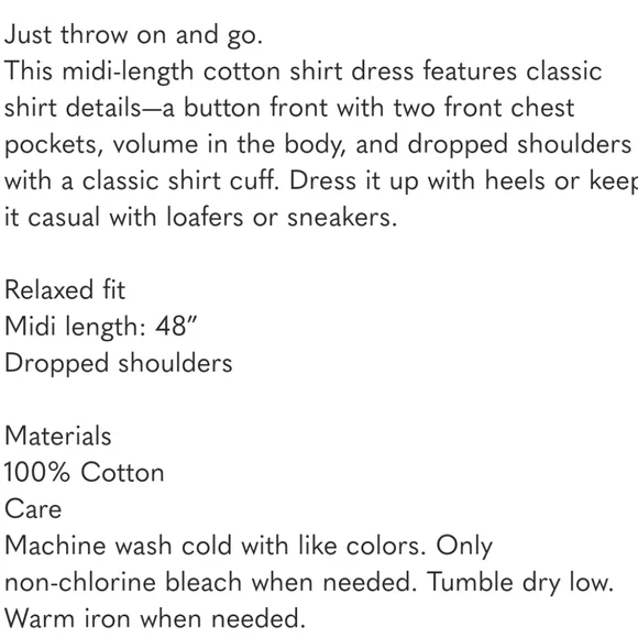 Everlane Midi Cotton Shirt Dress - Picture 5 of 6